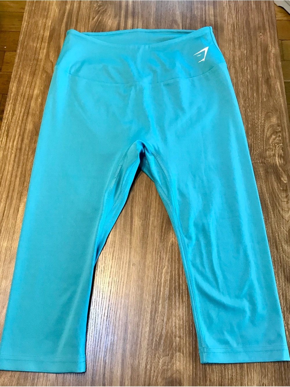 Gymshark- Training Poise Cropped Leggings Sport (Tropical Blue)-L